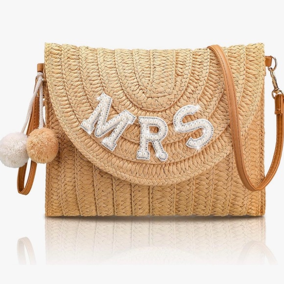 Stylish Tan Woven Women's Bag - Picture 1 of 3